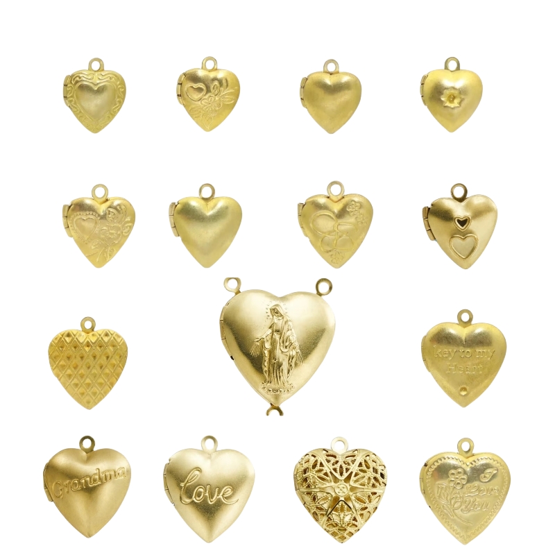 Vintage Jewelry Collection - BoYuTe (50 Pieces/Lot) Metal Brass Heart