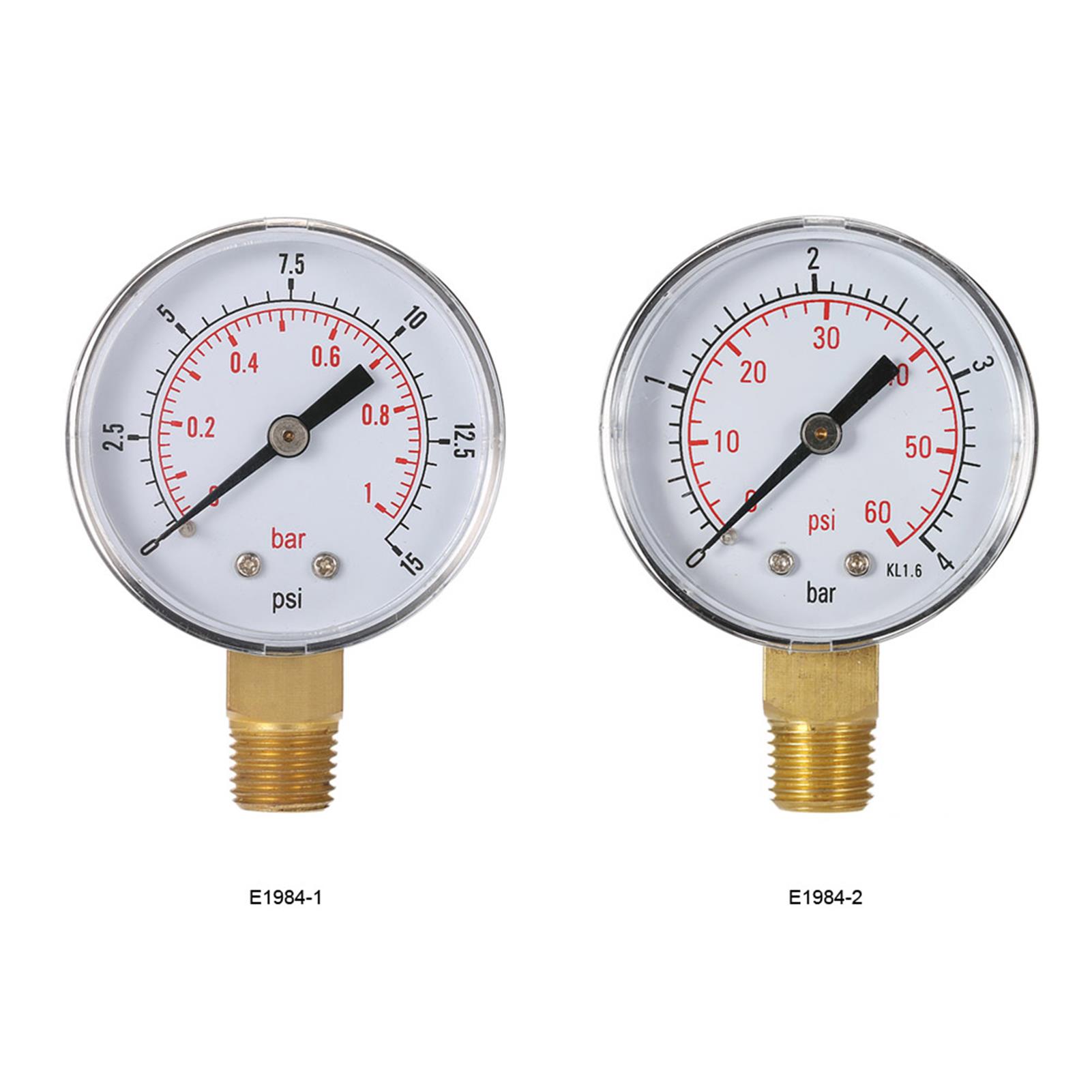 Analog Meter Gauge - 50mm Pool Filter Water Pressure Hydraulic