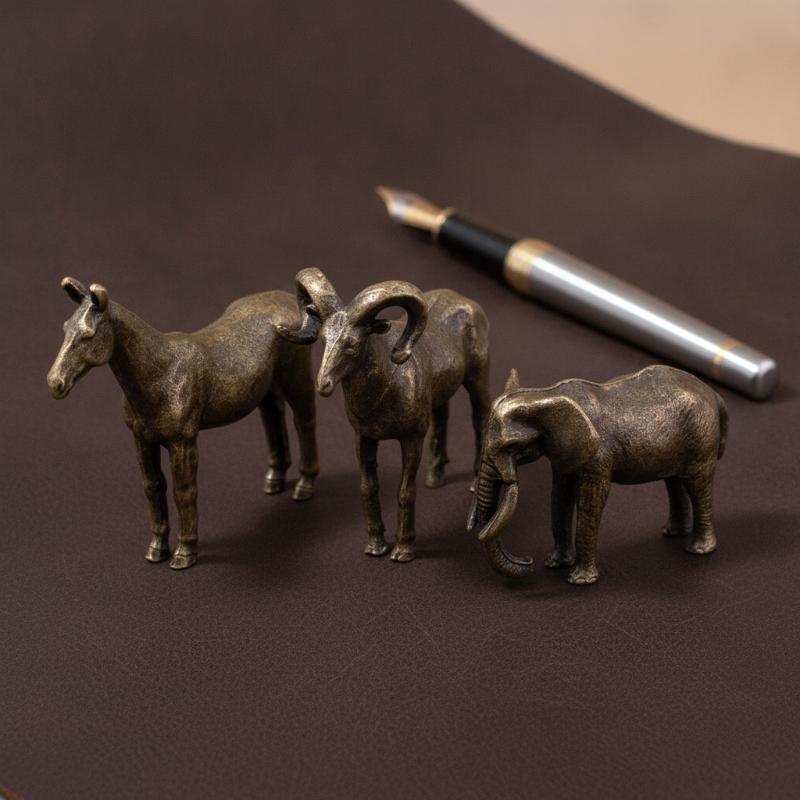 Vintage Collectibles Store - Solid Brass Animal Figurines Horse Ram
