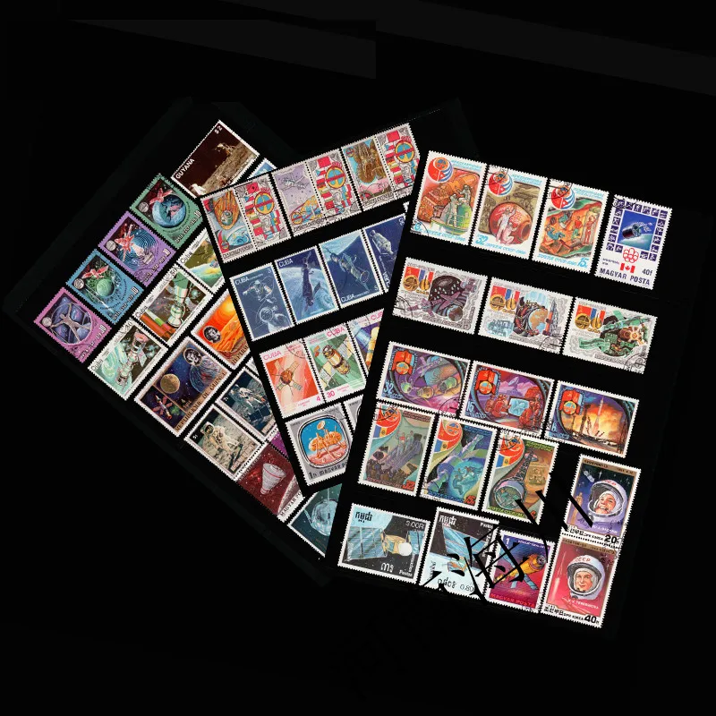 Collectible Vintage Postage Stamps - 100 Different Outer Space Stamps Real