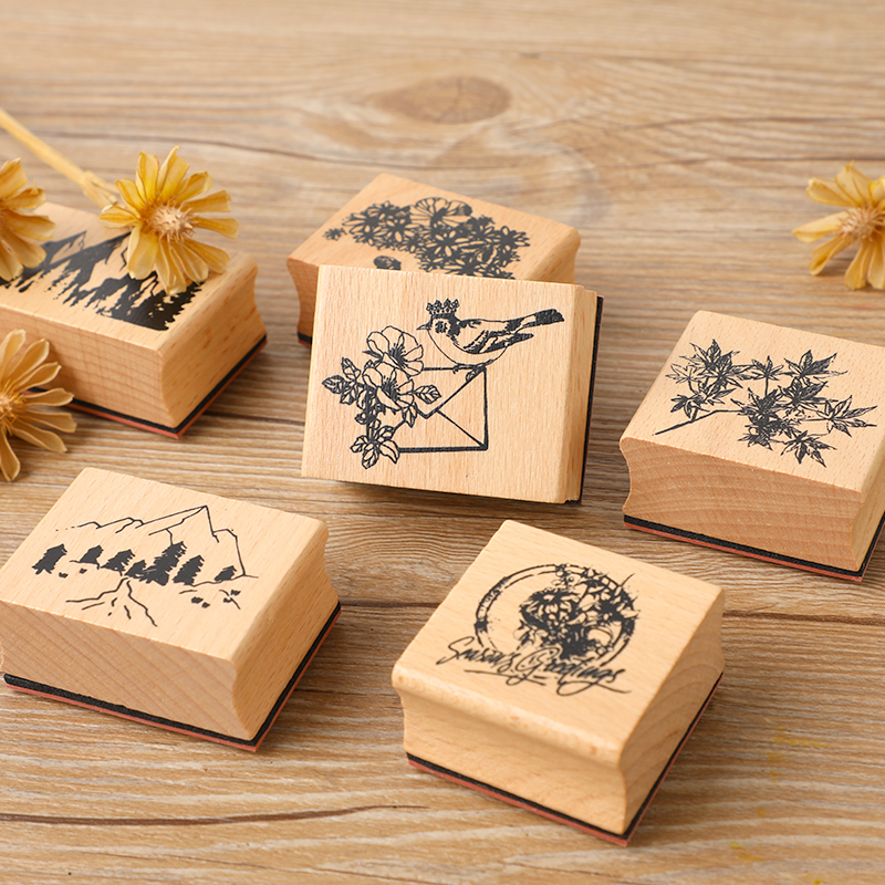Vintage Collectible Magazines - Journal GO Vintage Wooden Rubber Stamp