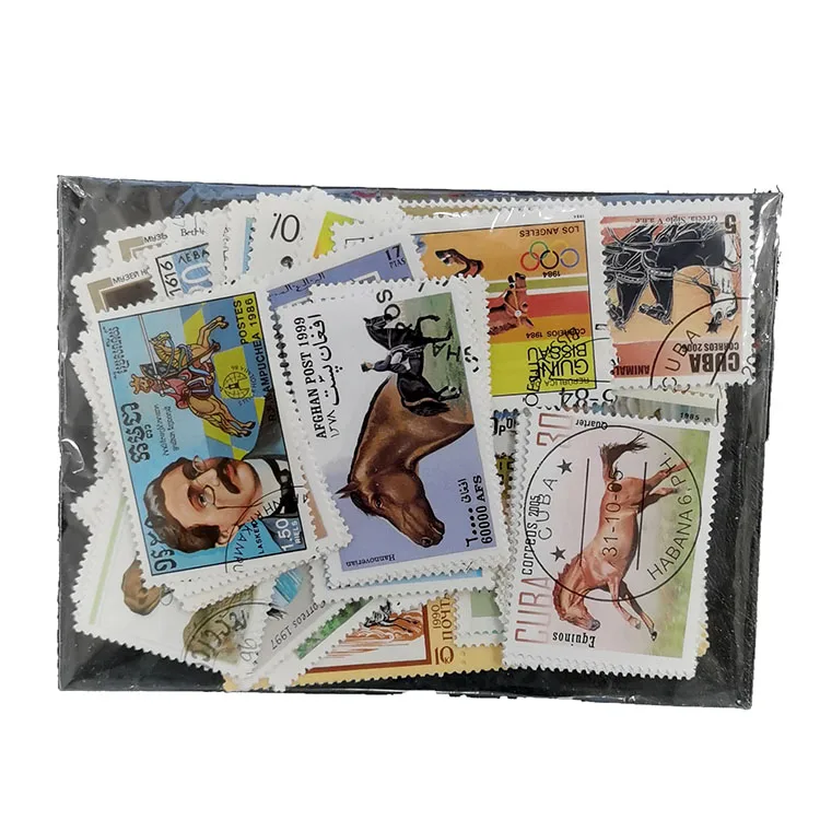 100 Different Horse Stamps Non - огляд і ціна Collectible Vintage Postage Stamps