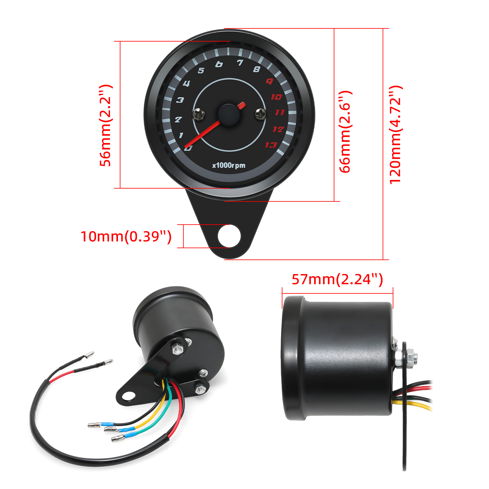 13000 RPM Meter Universal Scoo - огляд і ціна Analog Meter Gauge