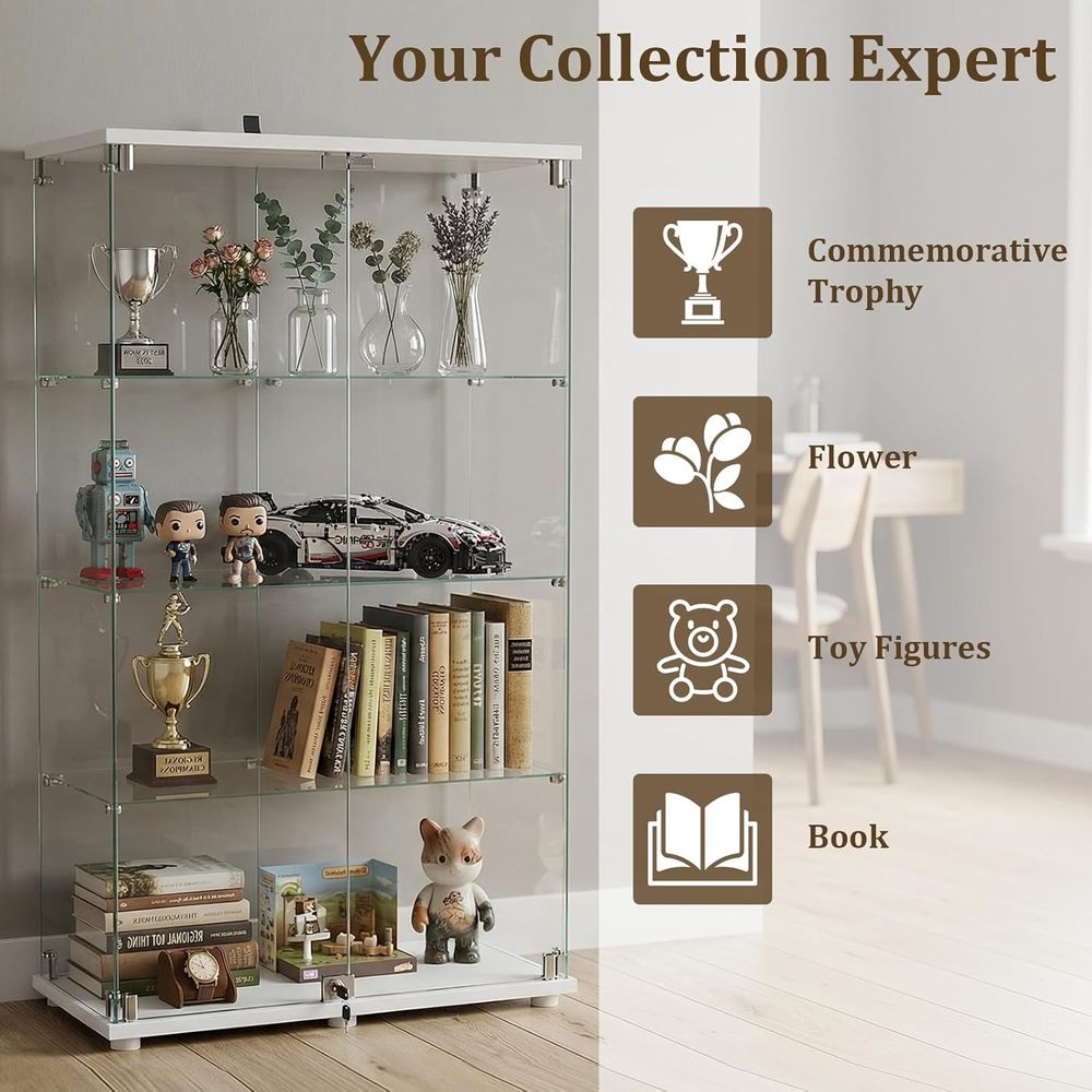 Tempered Glass Display Cabinet - огляд і ціна Collectible & Vintage Dolls For Halloween