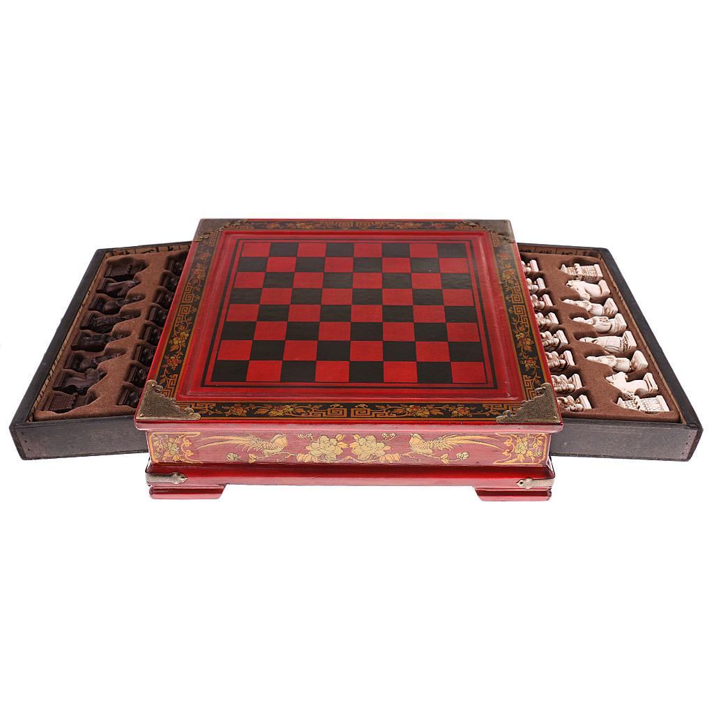 Chinese Chess Set Resin Antiqu - огляд і ціна Vintage Collectible Board Games