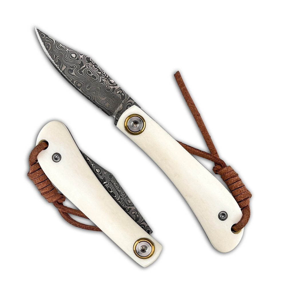 Compact Vintage Damascus Foldi - огляд і ціна Vintage Collectible Pocket Knives