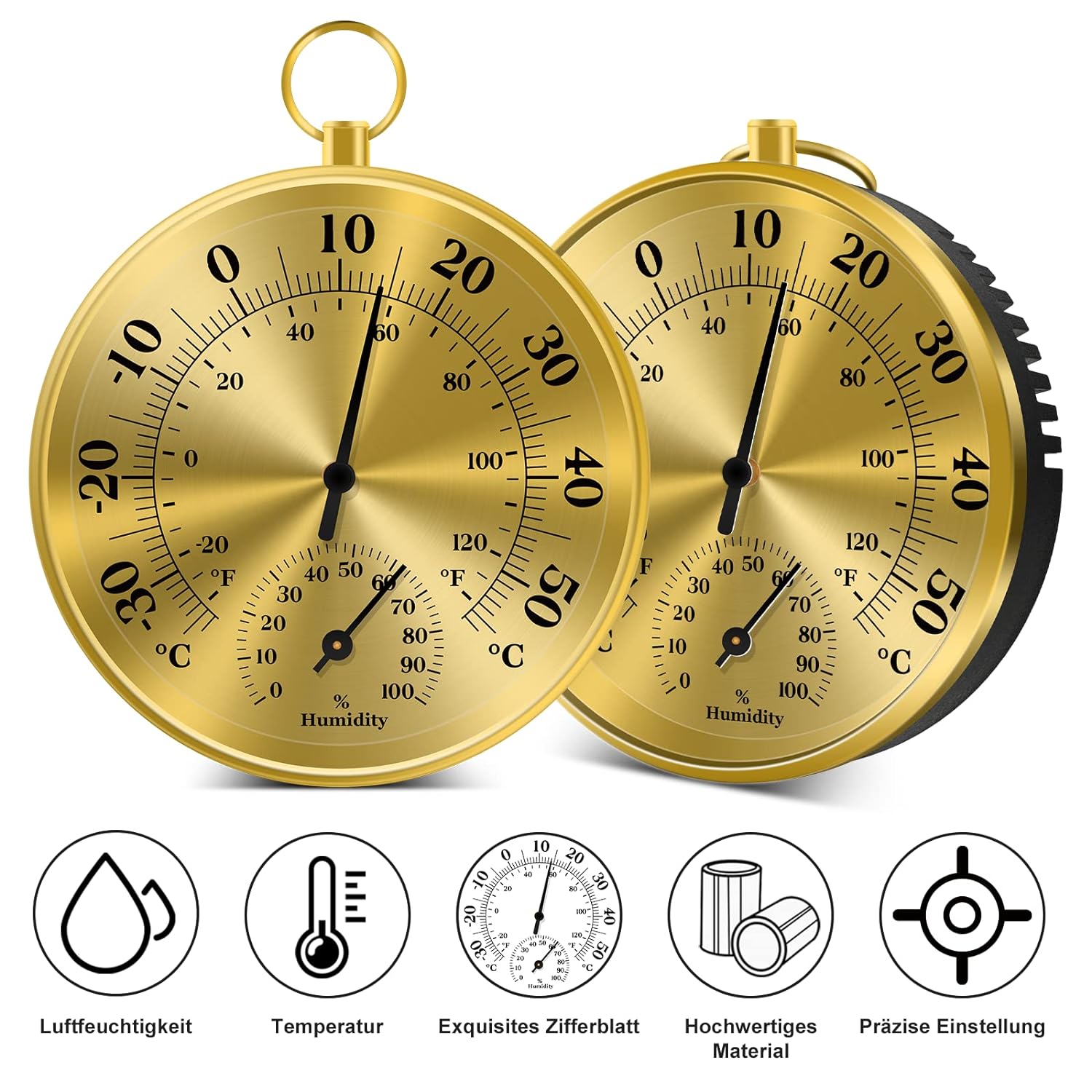 10CM Wall Thermometer Hygromet - огляд і ціна Analog Meter Gauge