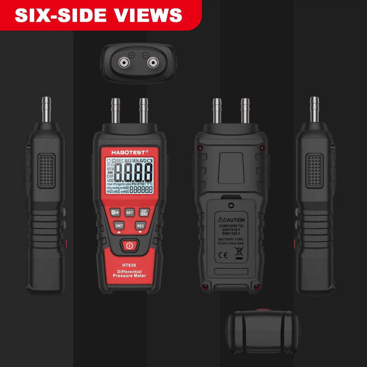 HABOTEST HT636 Digital Pressur - огляд і ціна Analog Meter Gauge