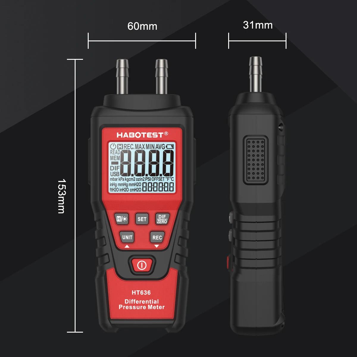 HABOTEST HT636 Digital Pressur - огляд і ціна Analog Meter Gauge