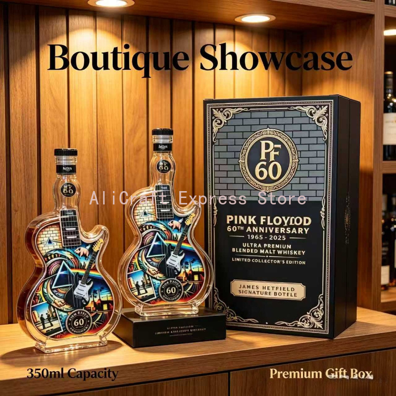 Vintage Rock Pattern Guitar Gl - огляд і ціна Vintage Collectible Liquor Bottles