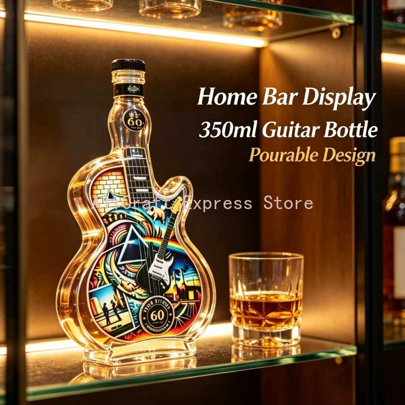 Vintage Rock Pattern Guitar Gl - огляд і ціна Vintage Collectible Liquor Bottles