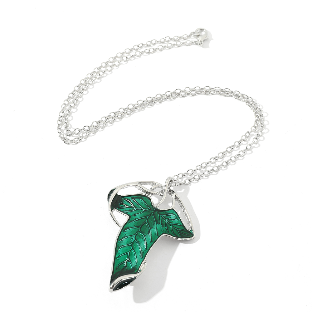 Vintage Green Leaf Pendant Nec - огляд і ціна Vintage Jewelry Collection