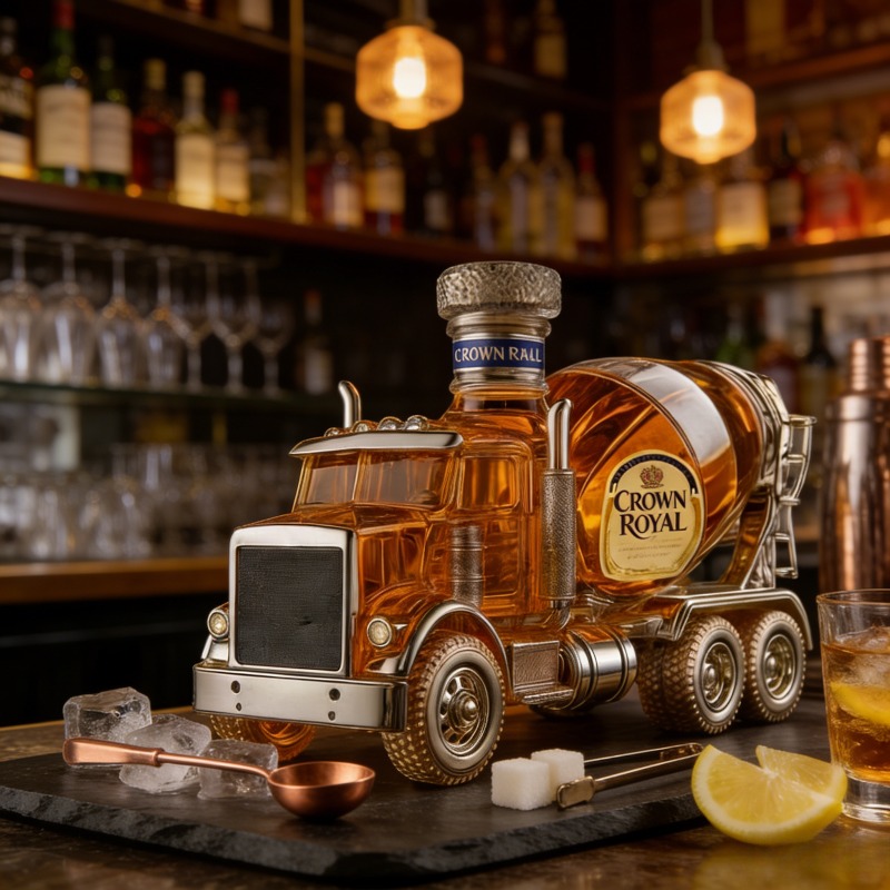 Vintage Truck Design Glass Whi - огляд і ціна Vintage Collectible Liquor Bottles