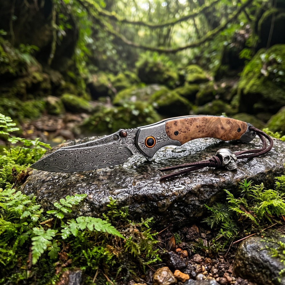 High Hardness Damascus Pattern - огляд і ціна Vintage Collectible Pocket Knives
