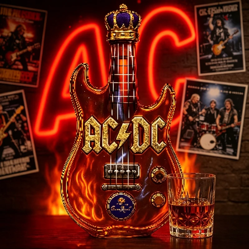 Retro Electric Guitar Shaped W - огляд і ціна Vintage Collectible Liquor Bottles