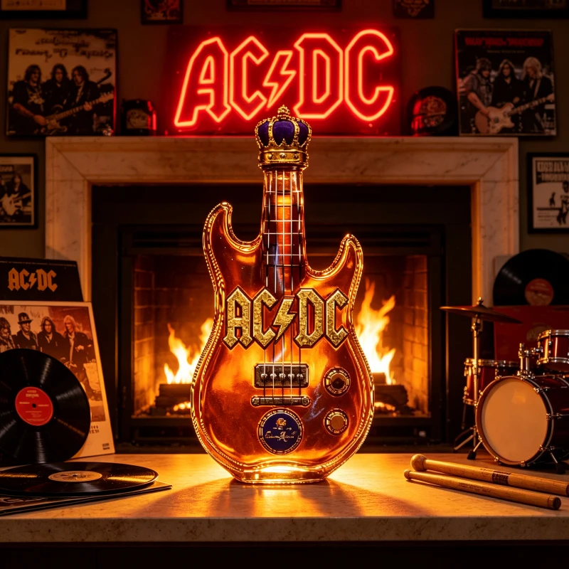 Retro Electric Guitar Shaped W - огляд і ціна Vintage Collectible Liquor Bottles
