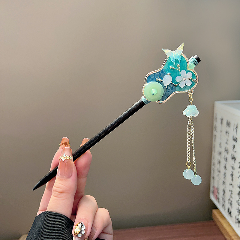 Classic Tassel Hair Stick Blac - огляд і ціна Vintage Jewelry Collection