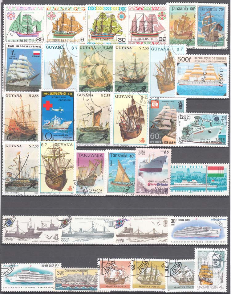 100 Special Stamps Of Ships An - огляд і ціна Collectible Vintage Postage Stamps