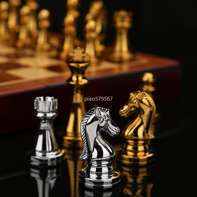 Luxury Wooden Chess Set Metal  - огляд і ціна Vintage Collectible Board Games