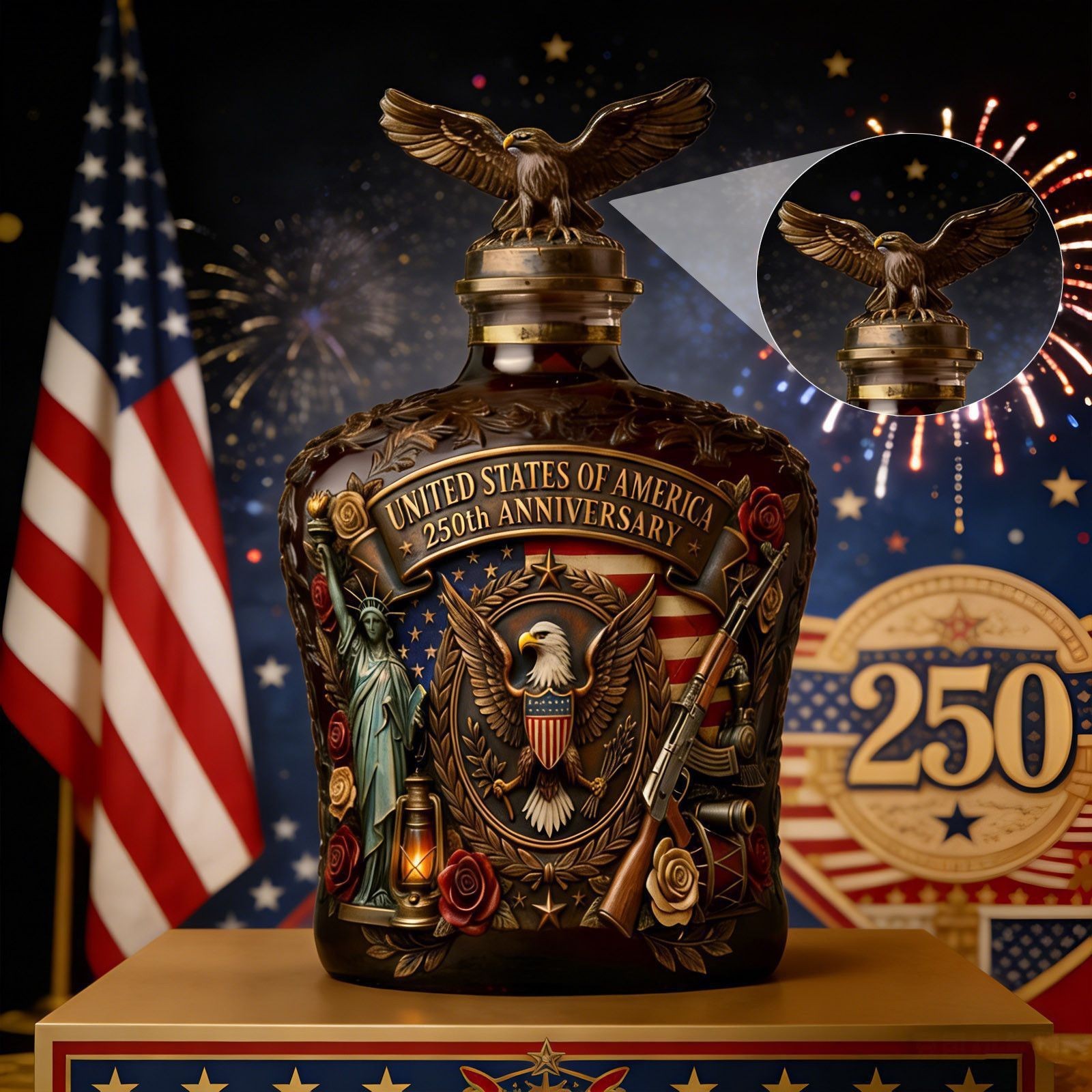 Vintage American Freedom Eagle - огляд і ціна Vintage Collectible Liquor Bottles